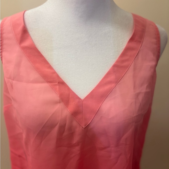 Medium G by Guess Pink Ombre Sheer Racerback Tank Top - Picture 3 of 10
